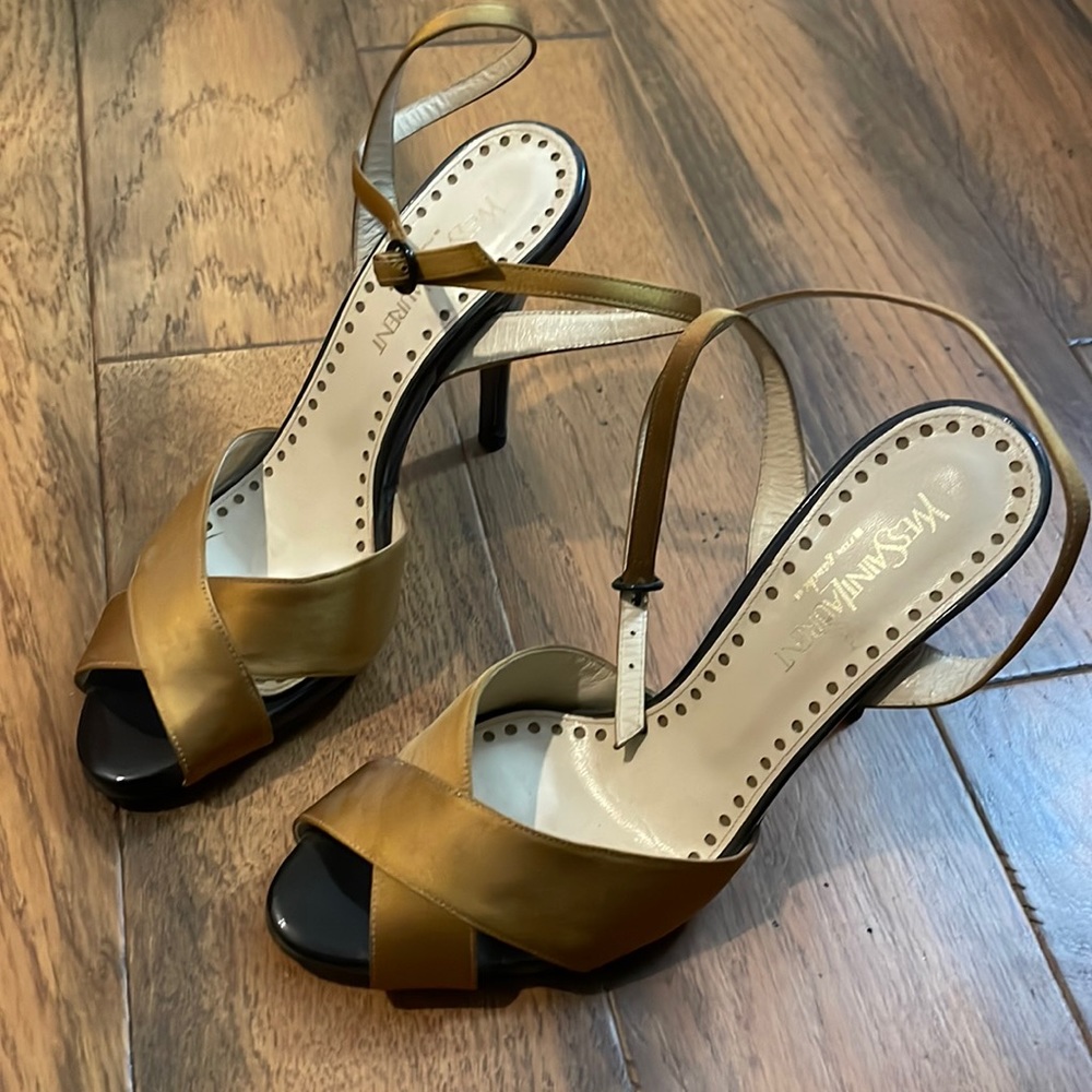 Yves Saint Laurent Rive Gauche Strappy Heels